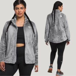THE NORTH FACE Osito Gray Full Zip Jacket Sweater Coat